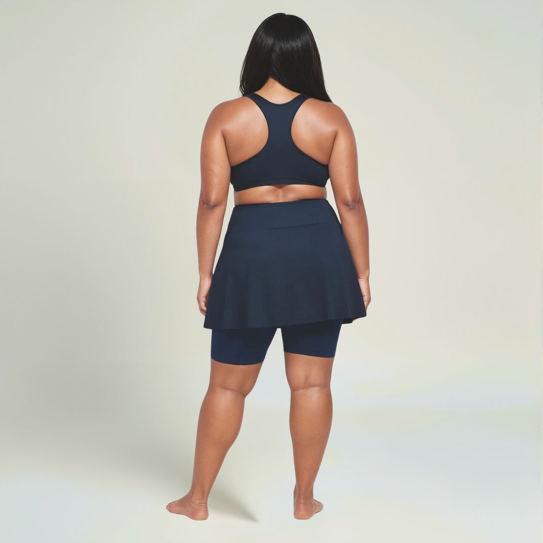 Midi Swim Skort With Bike Shorts | Plus size