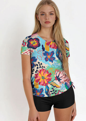 Short Sleeve Adele Swim Top