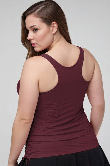 Maya Tankini Swim Top With Built-in Bra | Plus Size