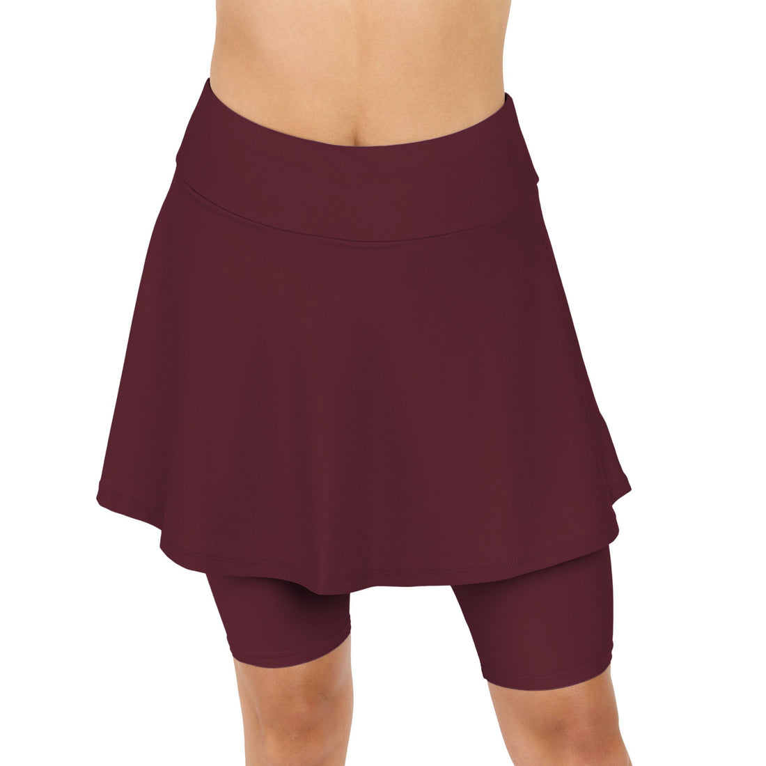 Swim skort. Modest plus size skirt and pants. Womens' modest plus size swim skirt. Excellent sun protection UPF +50