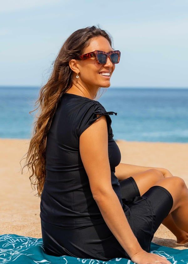 2in1 Adjustable Sleeve Swim Top | Final Sale