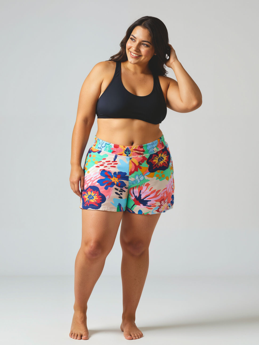 Classic Fit Swim Shorts With Panty | Plus Size