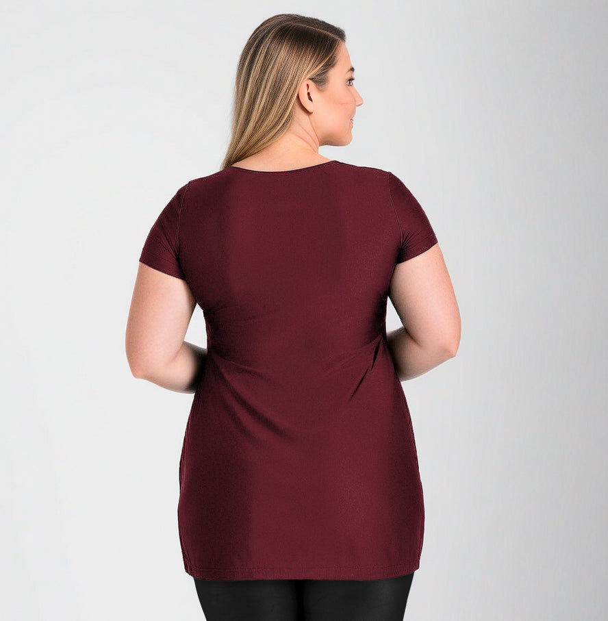 Anna Longer Length Swim Tunic | Plus Size