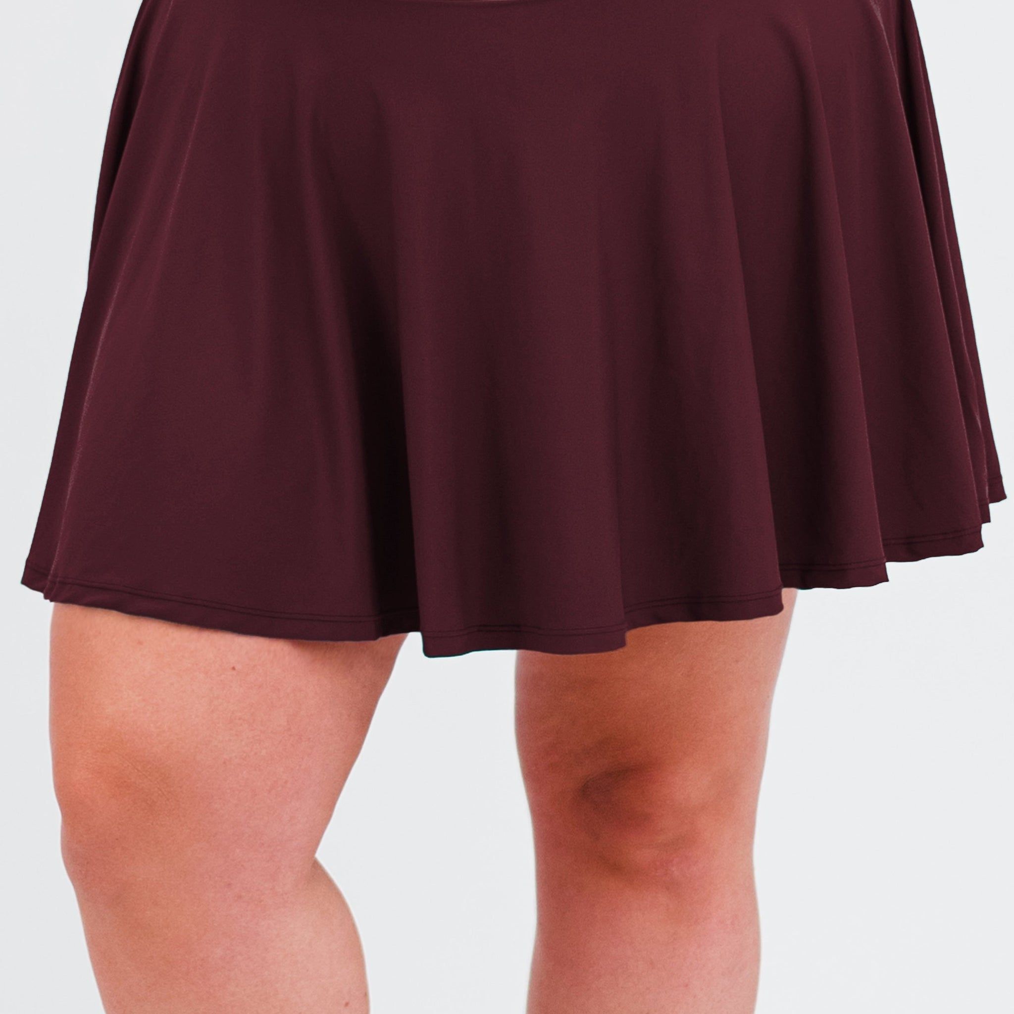 Flowy Swim Skort With Shorts | Plus Size
