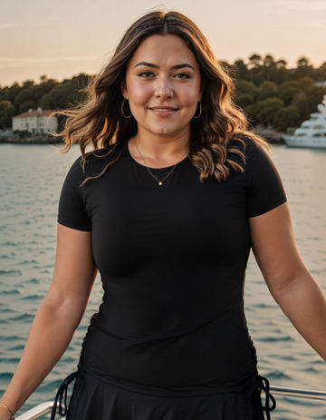 Short Sleeve Adele Swim Top | Plus Size