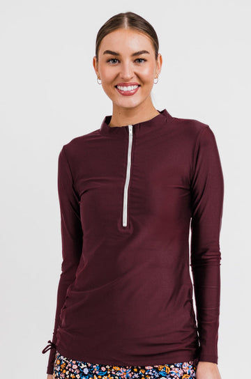 Half-Zip Nora Swim Top