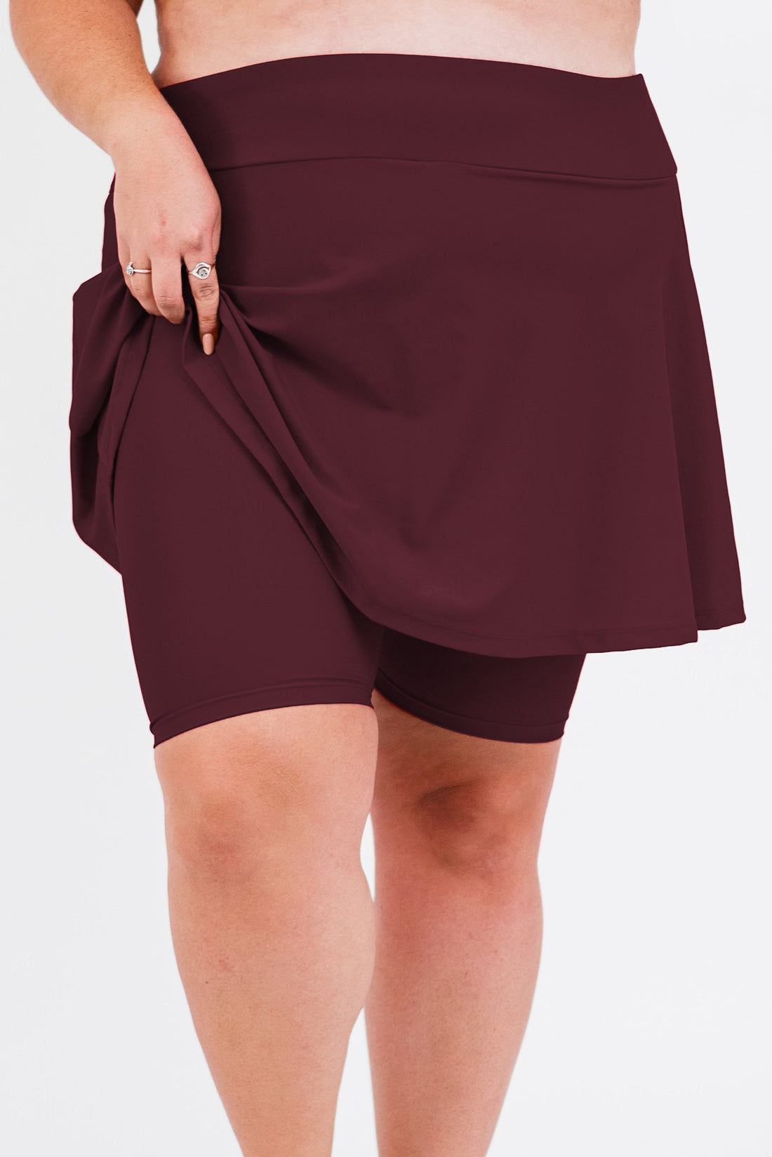 Midi Swim Skort With Bike Shorts | Plus size