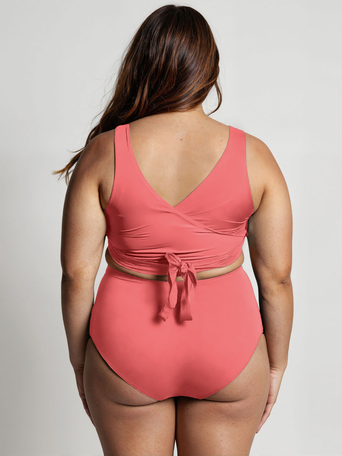 Emery 2 Piece Swim Set - Wrap Swim Top & Bikini Bottom | Plus Size