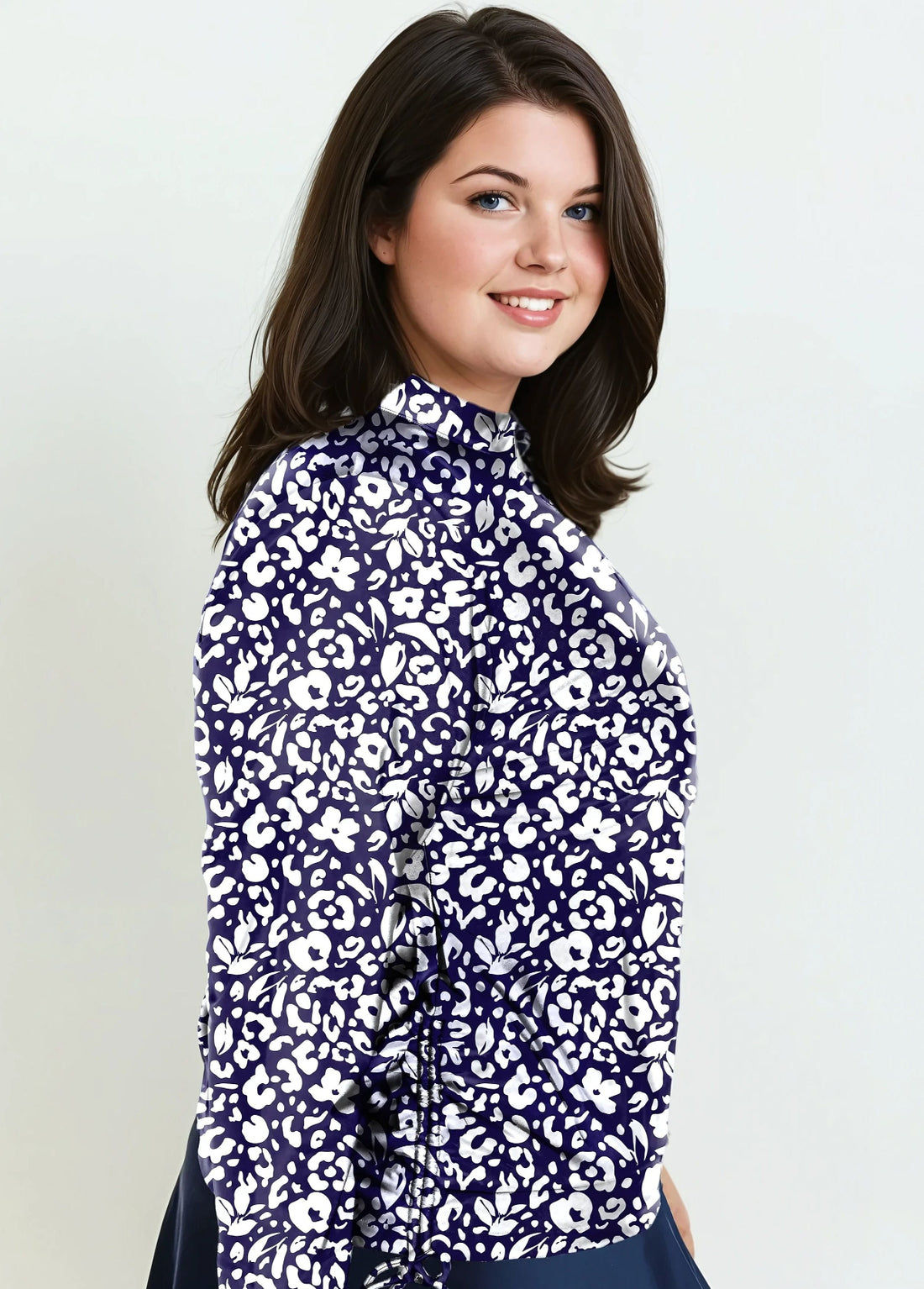 Half-Zip Nora Swim Top | Plus Size