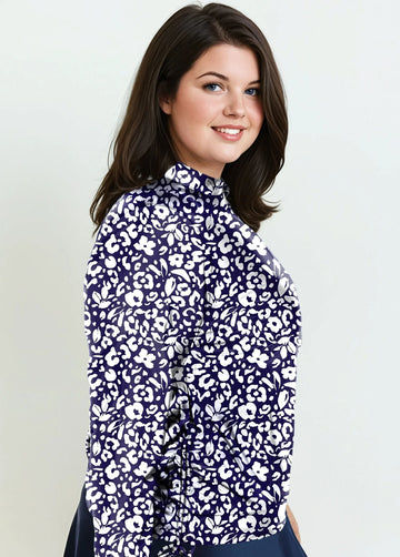 Half-Zip Nora Swim Top | Plus Size