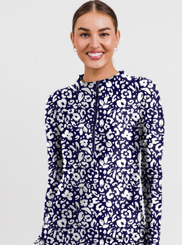 Half-Zip Nora Swim Top