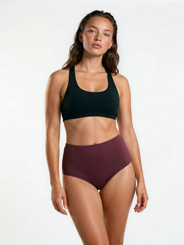 High Waisted Full Coverage Bikini Bottom