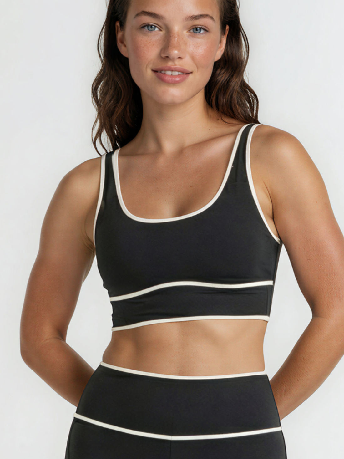 Longline Swim Bra Two-Toned