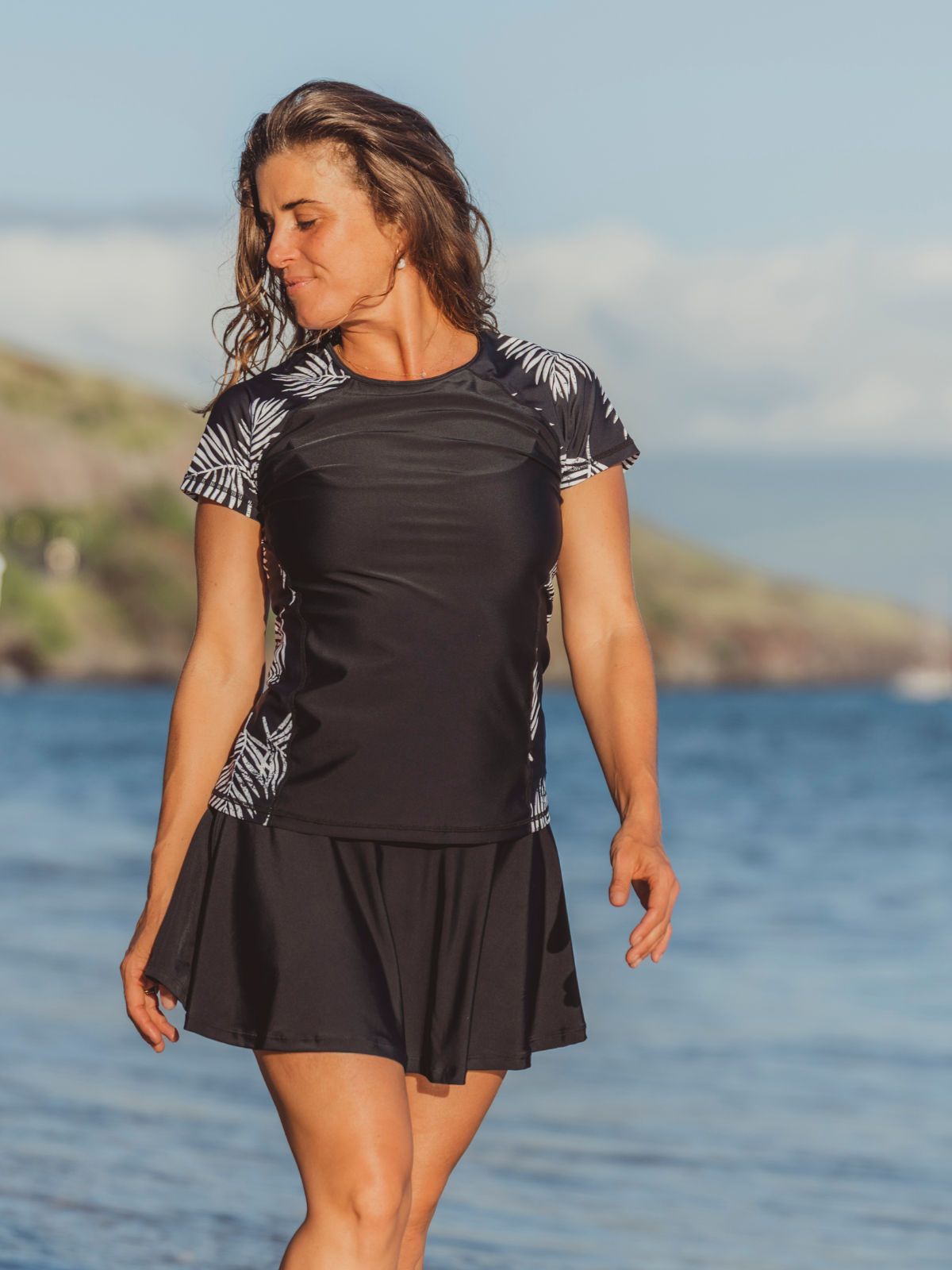 Flowy Swim Skort. Calypsa by ModLi