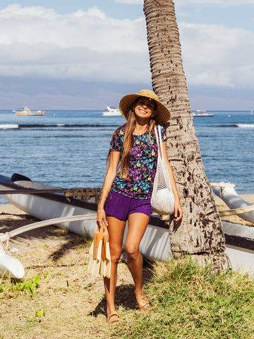 Short Sleeve Adele Swim Top - Last Call