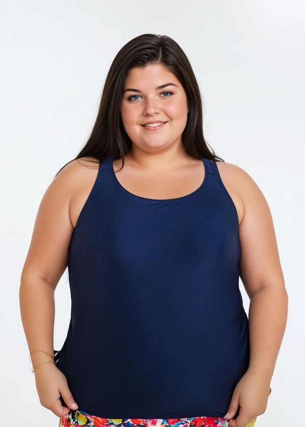 Maya Tankini Swim Top With Built-in Bra | Plus Size