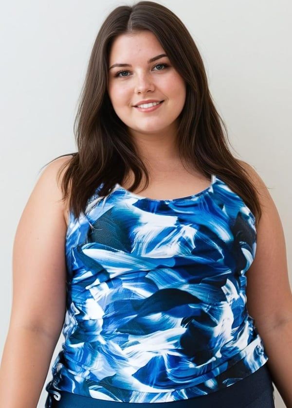 Maya Tankini Swim Top With Built-in Bra | Plus Size