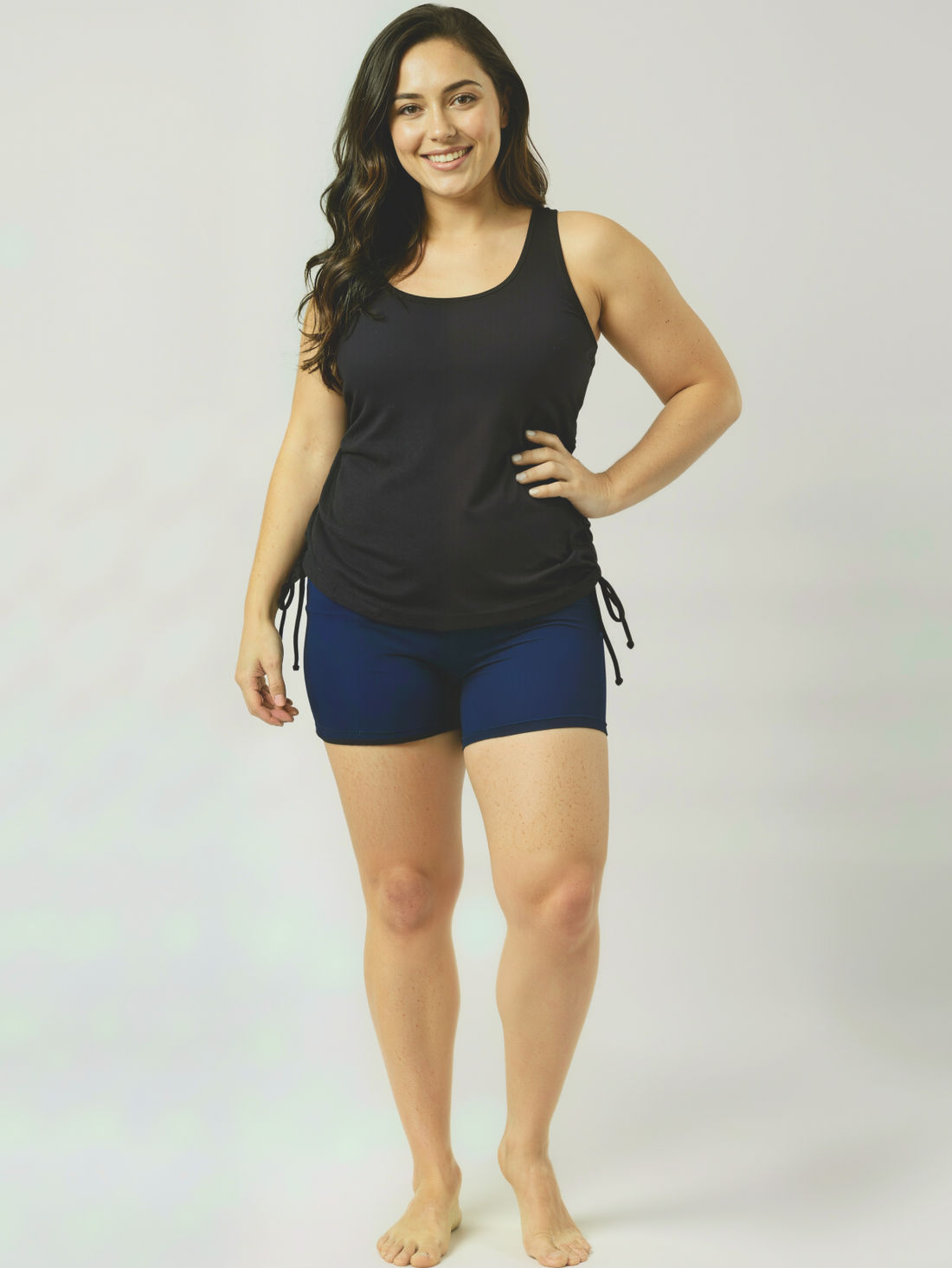 Maya Tankini With Removable Cups & Navy Swim Shorts Set