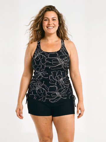 Maya Tankini Swim Top With Removable Cups | Plus Size