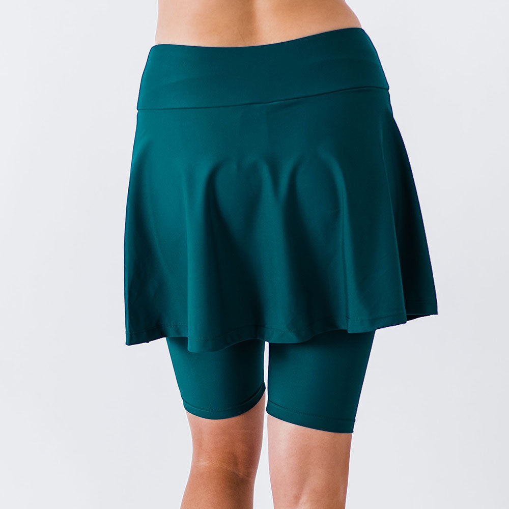 Midi Swim Skort With Bike Shorts