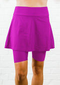 Swim skort. Modest plus size skirt and pants. Womens' modest plus size swim skirt. Excellent sun protection UPF +50