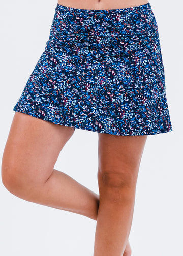 Short swim skort. Modest plus size skirt and pants. Womens' modest plus size swim skirt. Excellent sun protection UPF +50