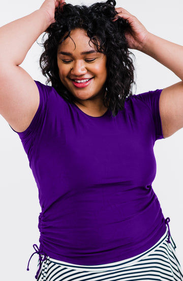 Short Sleeve Adele Swim Top | Last Call