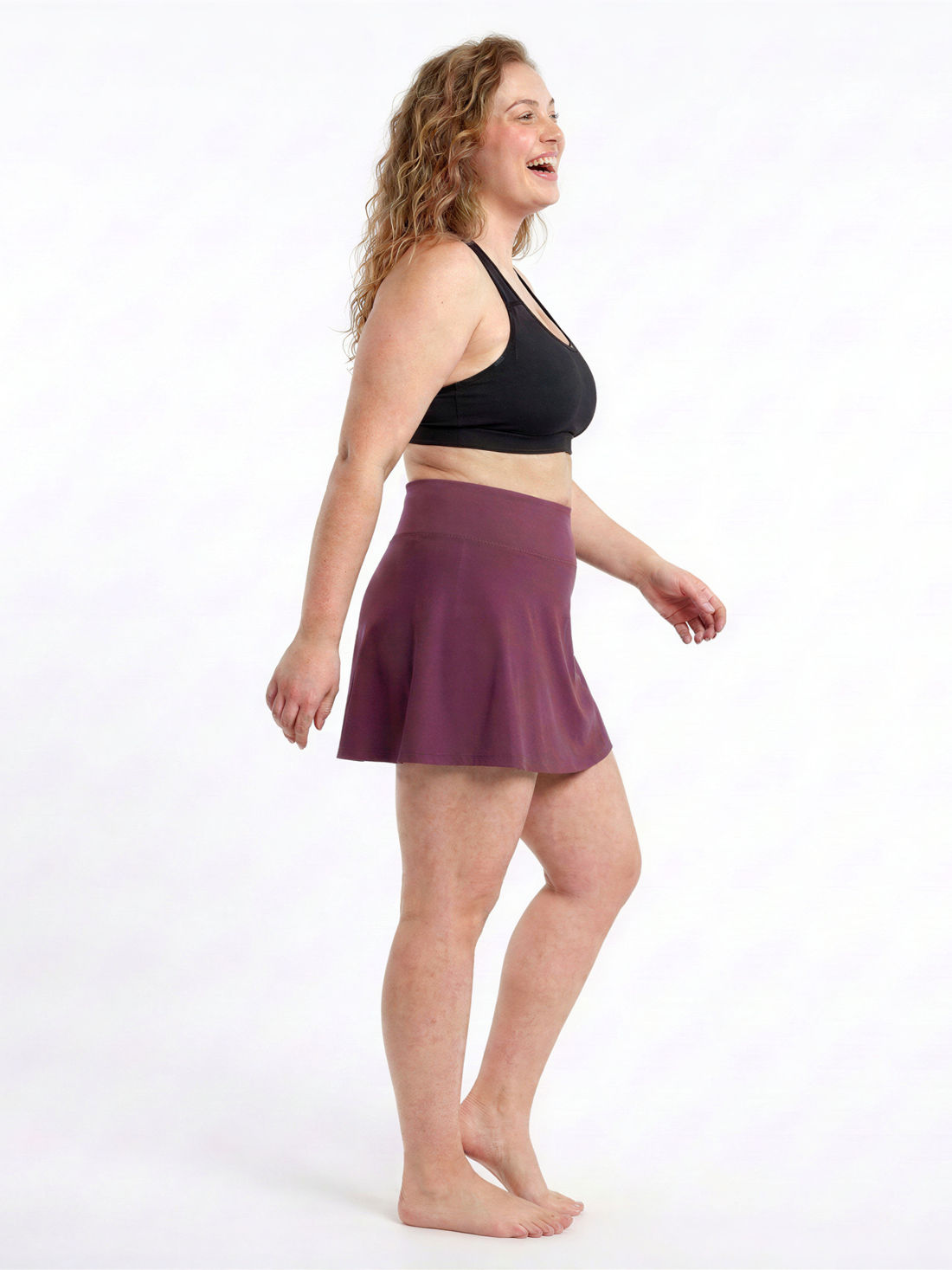 Short Swim Skort With Shorts | Plus Size