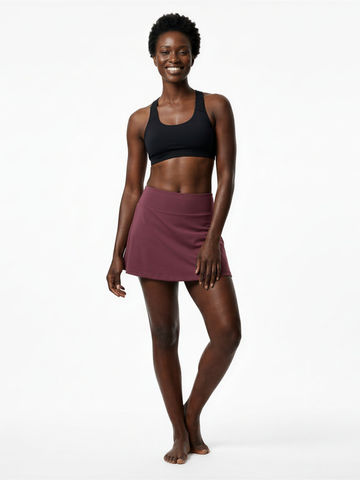 Short Swim Skort With Shorts