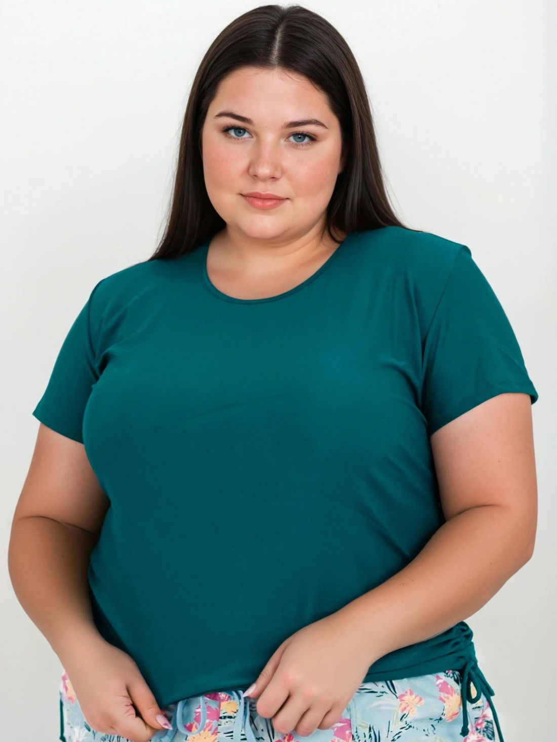 Short Sleeve Adele Swim Top | Plus Size