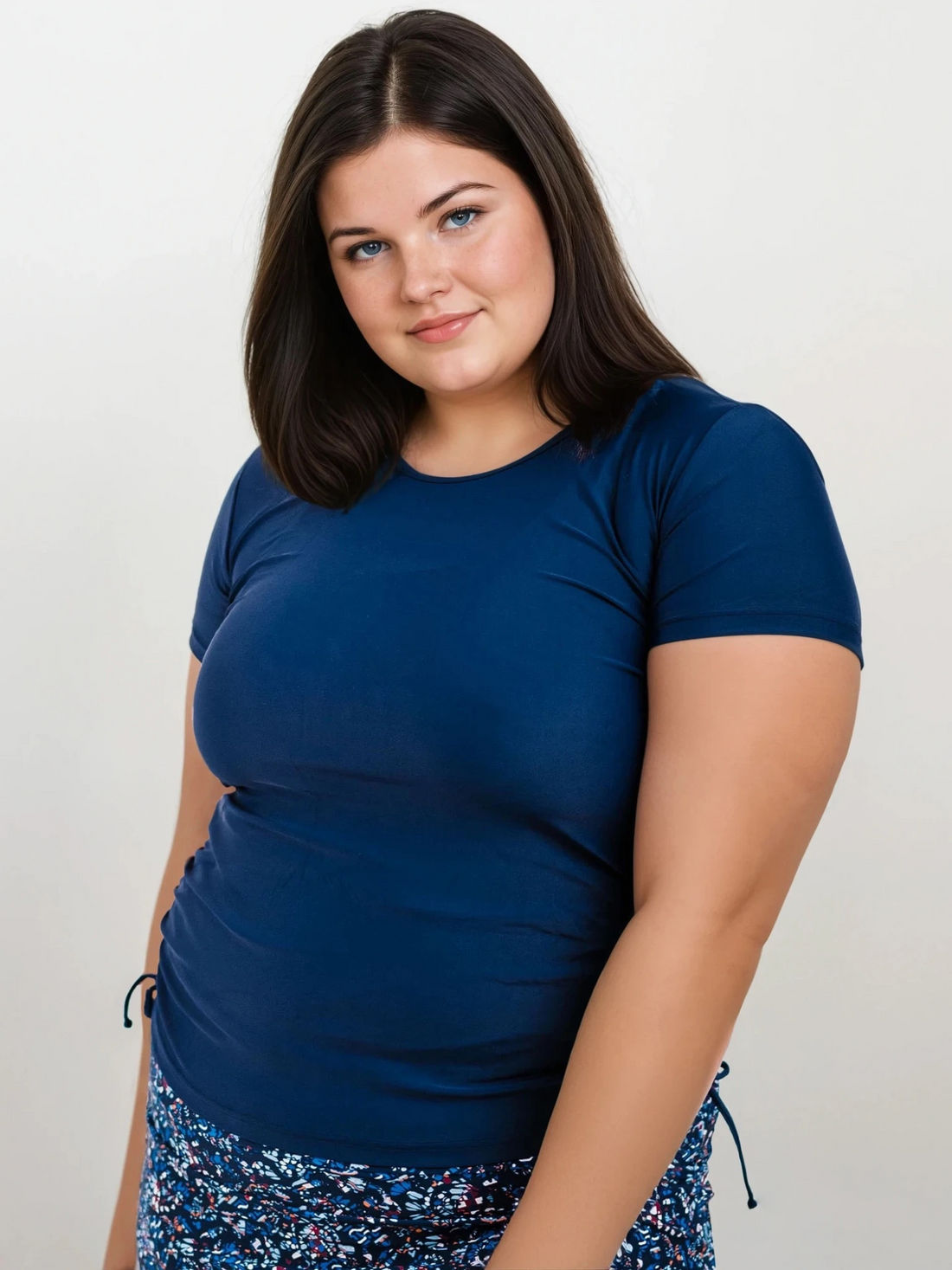 Short Sleeve Adele Swim Top | Plus Size