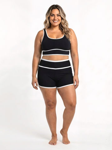 Swim Short Two-Toned | Plus Size