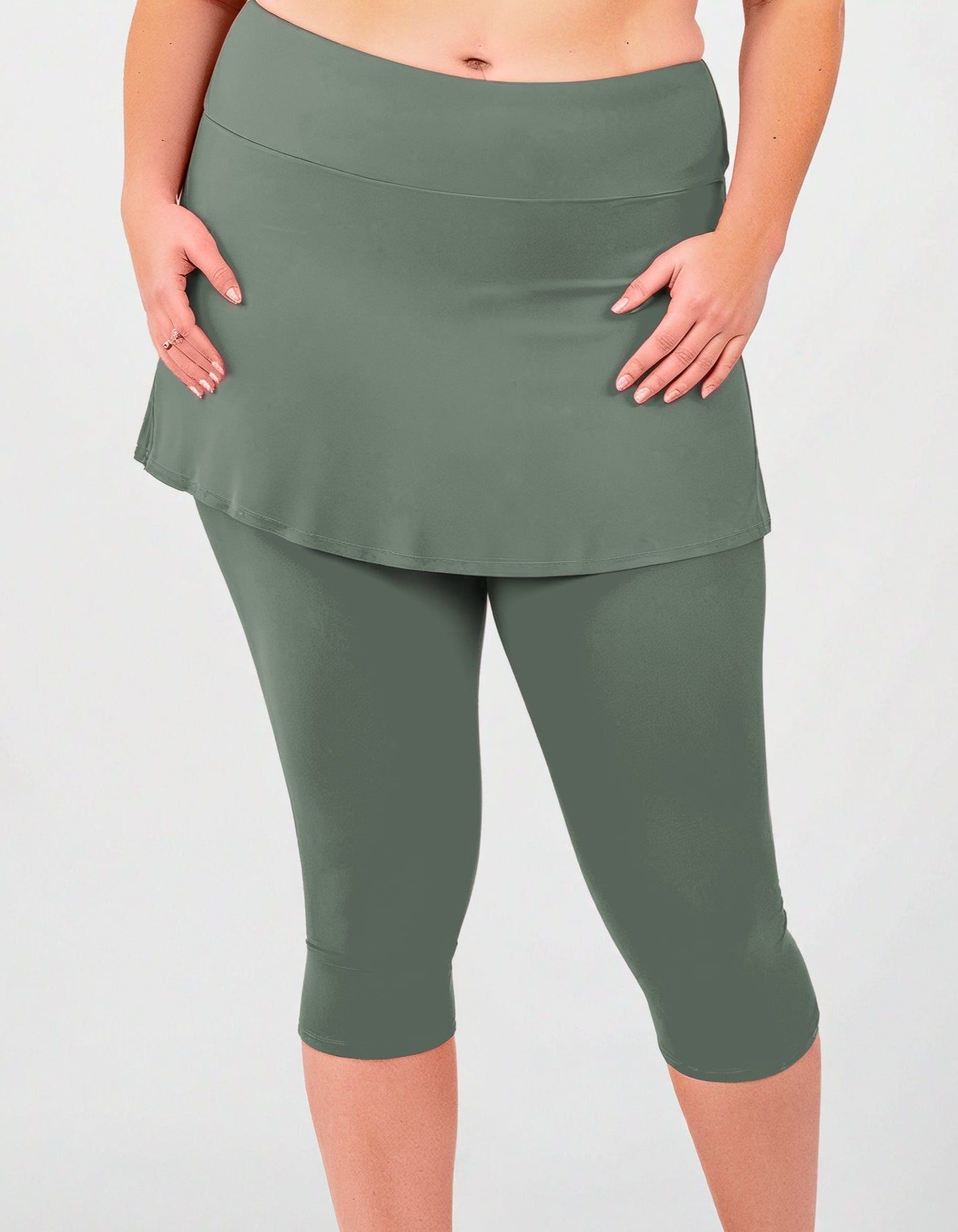 Skirted Swim Capris | Plus Size