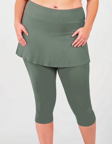 Skirted Swim Capris | Plus Size