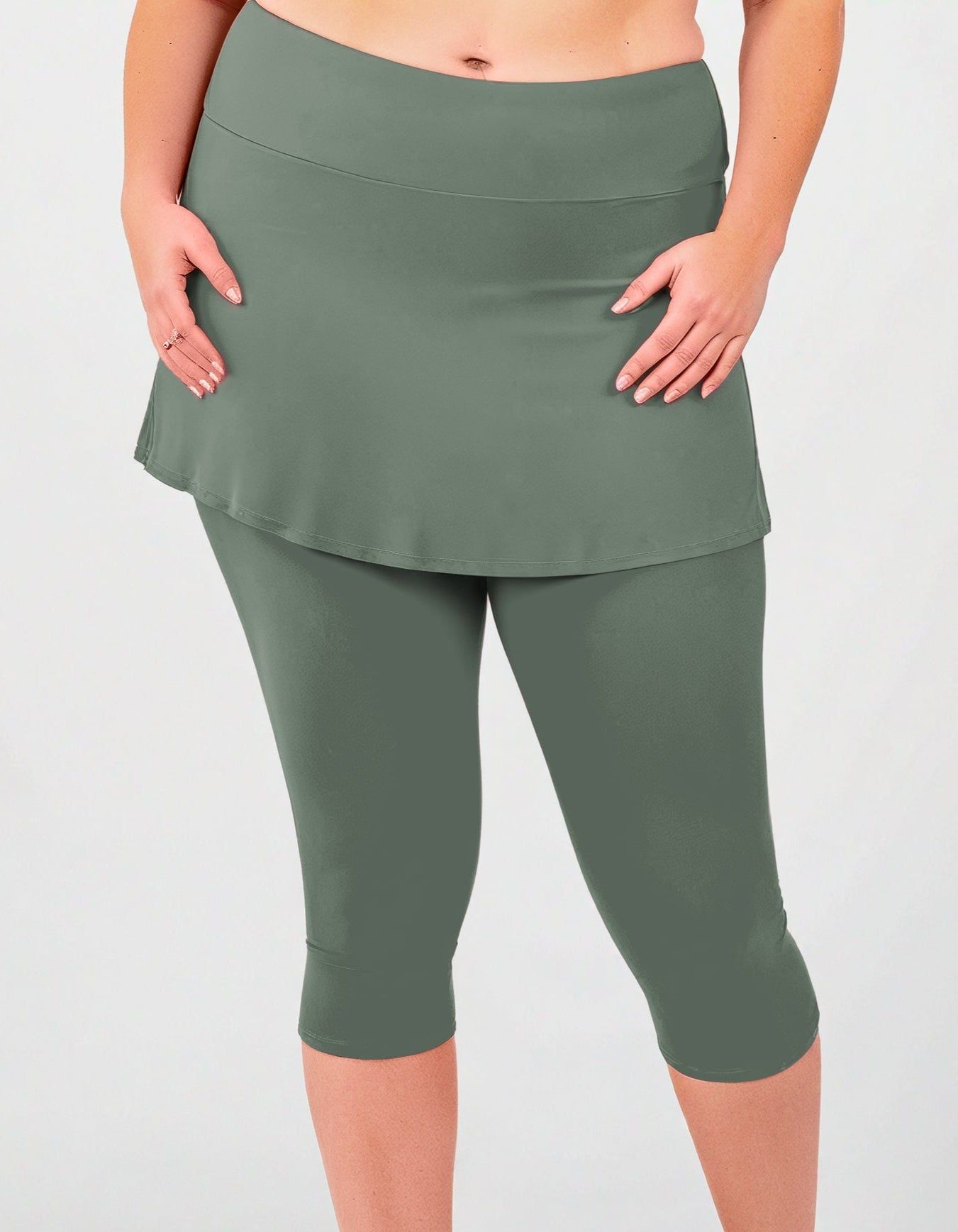 Skirted Swim Capris | Plus Size