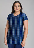 Navy Polka Dot