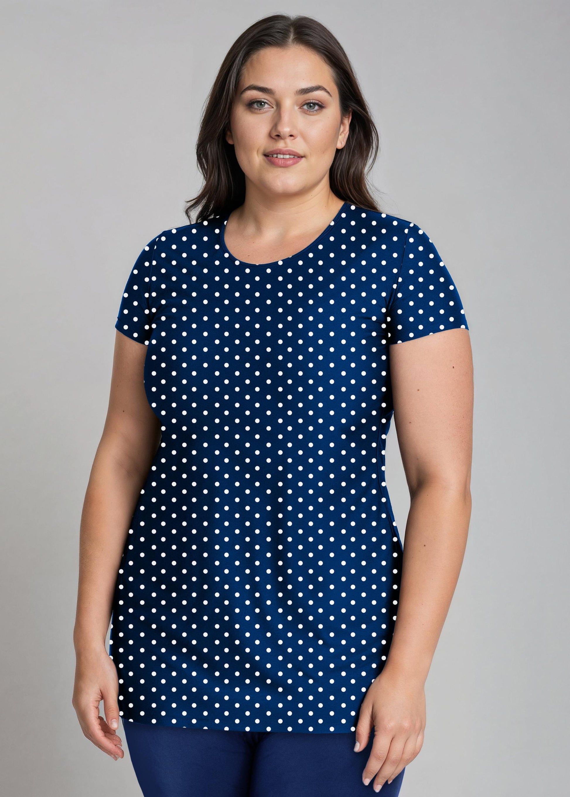 Navy Polka Dot