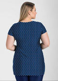 Navy Polka Dot