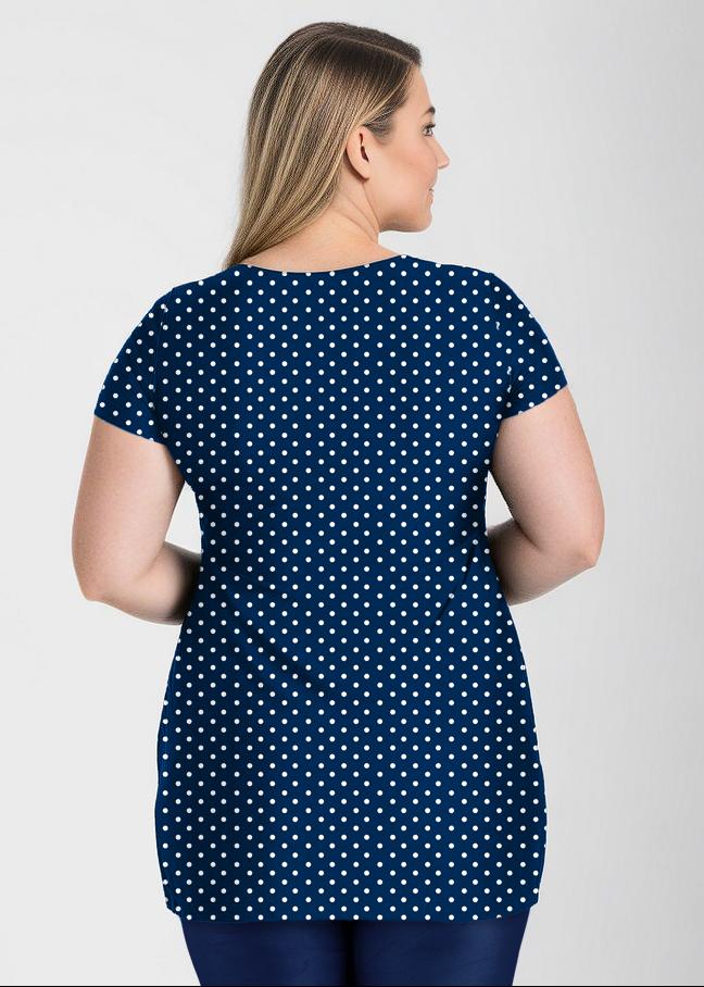 Navy Polka Dot