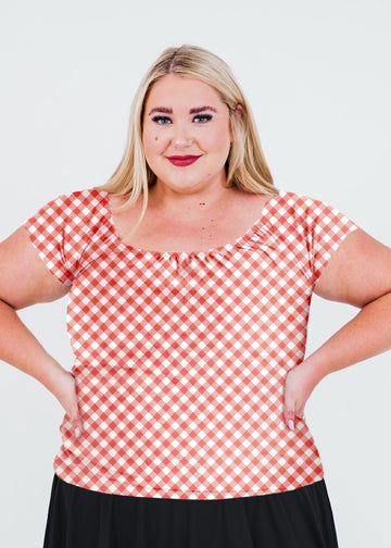 Coral Gingham