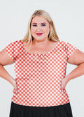 Coral Gingham