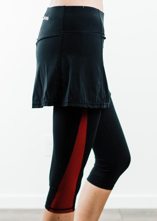 Short Sport Skirt With Attached 17" Leggings