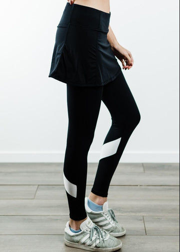 Short Sport Skirt With Attached 27" Leggings | Last Call