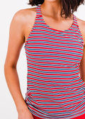 Navy & Red Stripe