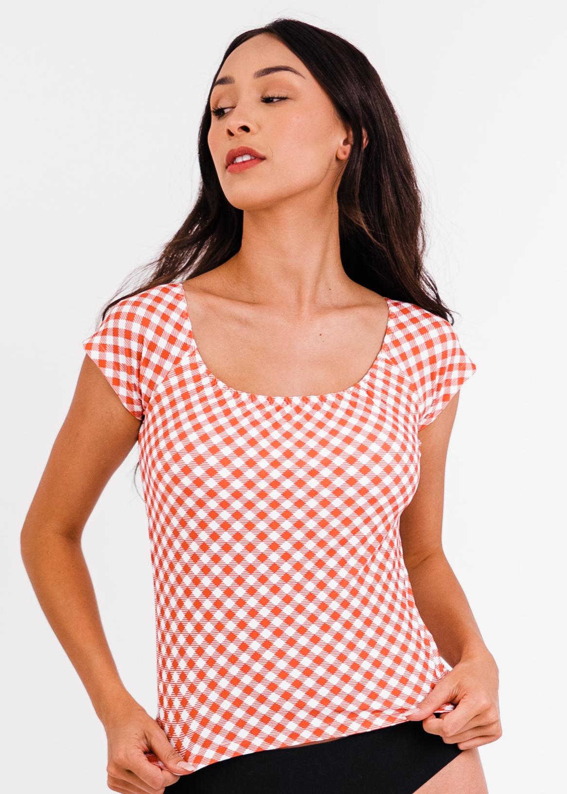 Coral Gingham