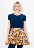 Tangerine Floral/Navy