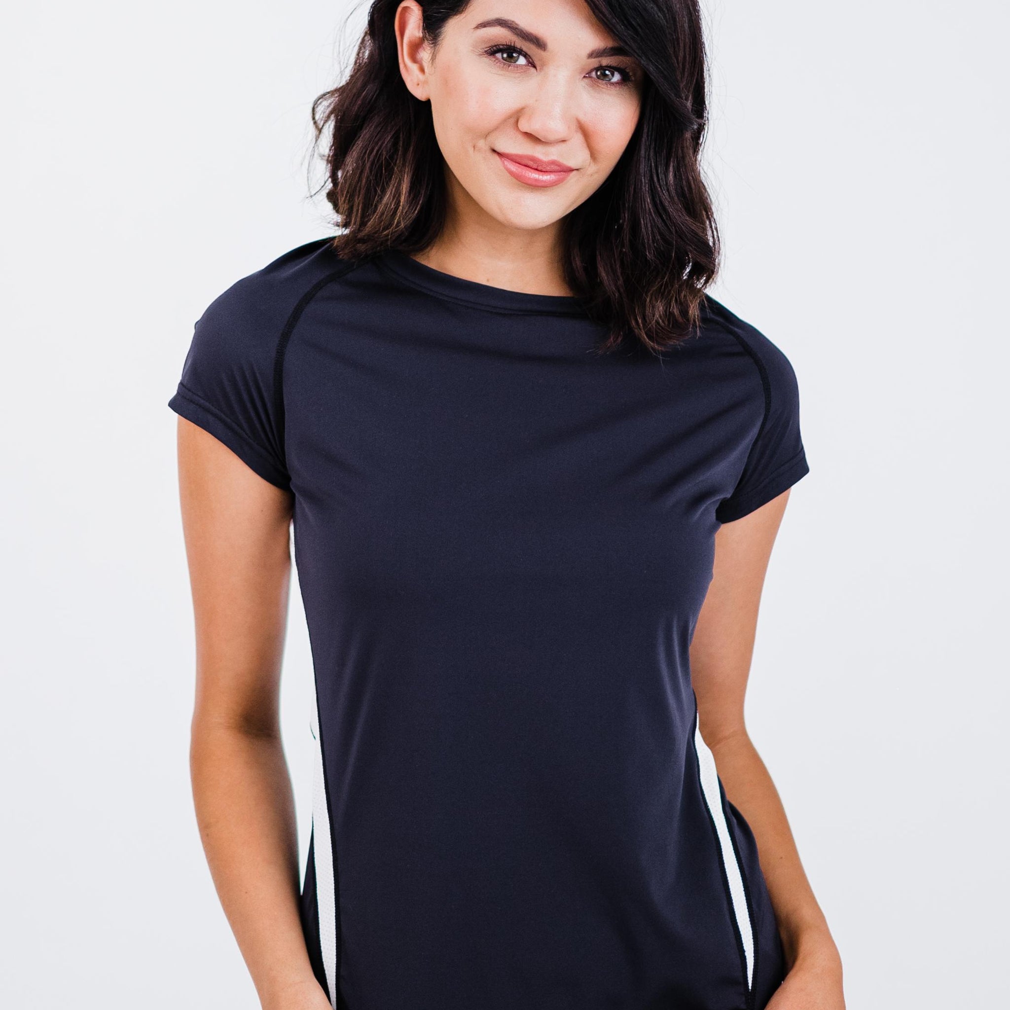 Pro Cap Sleeve Performance Top With Mesh Panels