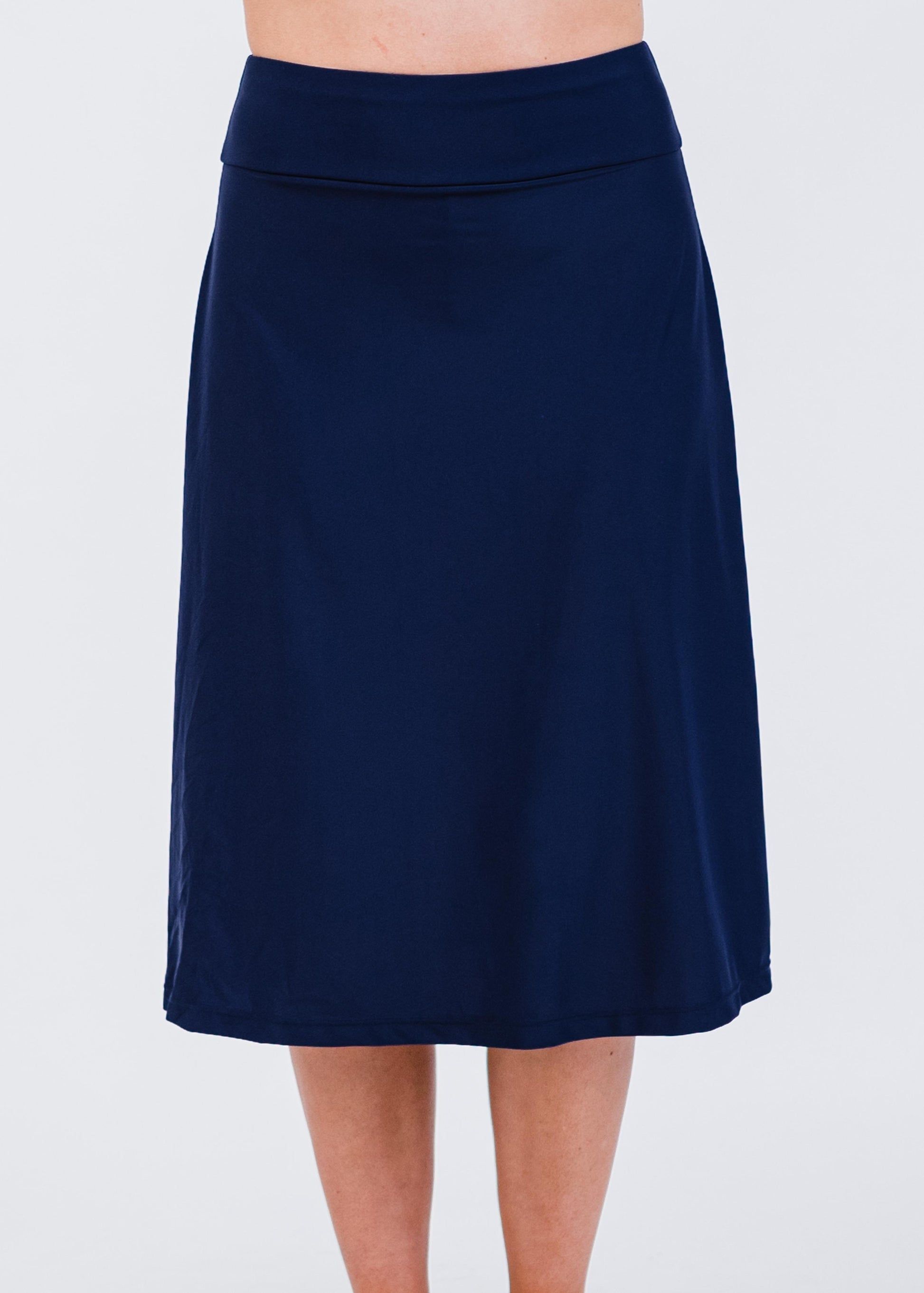 Swim long skort. Modest plus size skirt and pants. Womens' modest plus size swim skirt. Excellent sun protection UPF +50