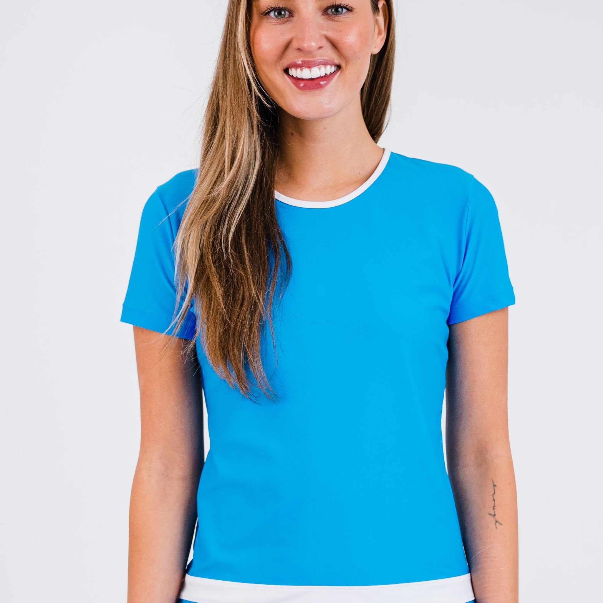 Short Sleeve Color Block Rash Guard