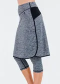 Knee Length Lycra® Sport Skirt with Attached 17